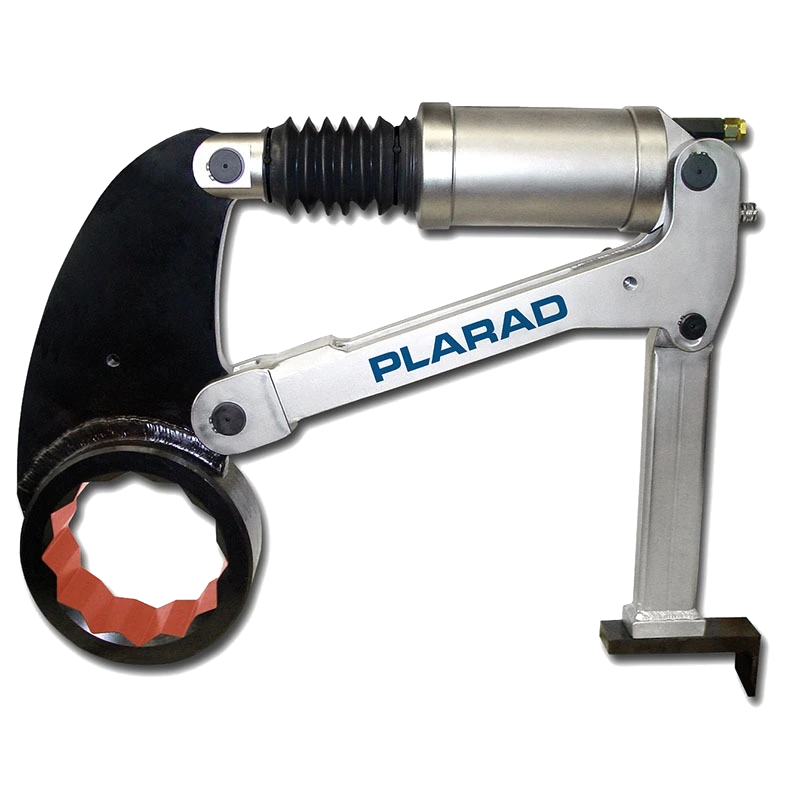 Zu sehen ist ein hydraulischer Drehmomentschrauber von Plarad Modell HPR.