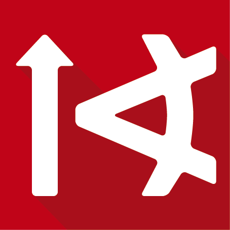 White arrows and abstract symbols on a red background represent the torque angle