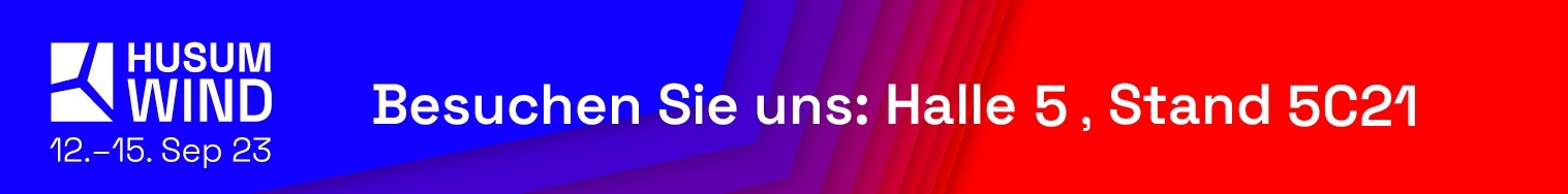 Banner für die Husum Wind Messe 2023 mit dem Text
