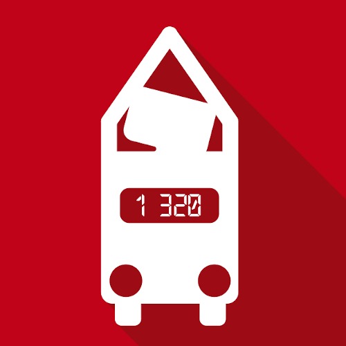 A minimalistic white icon of battery power pack with the number 1320 stands elegantly on a red background, reflecting PLARAD's dedication to precision.