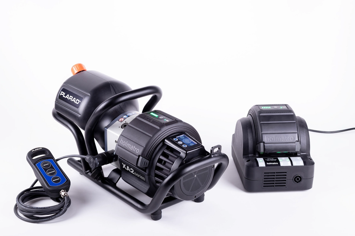 Bild der XA2power Pumpe mit Zubehör